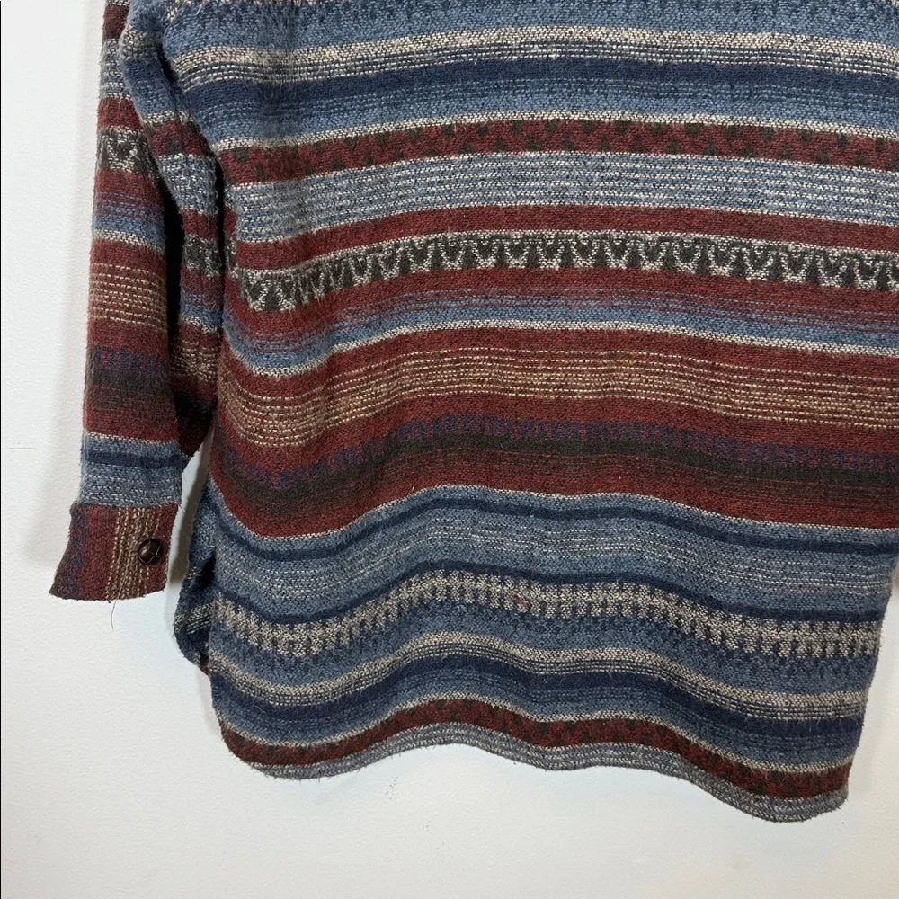 Style New York Vintage Southwestern Wool Blend Striped Jacket Womens 14 Large US - Picture 8 of 13